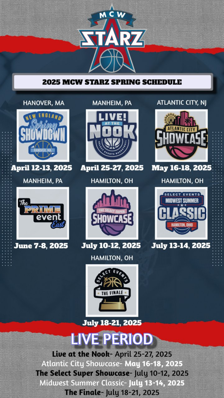 MCW Starz 2025 Spring Schedule